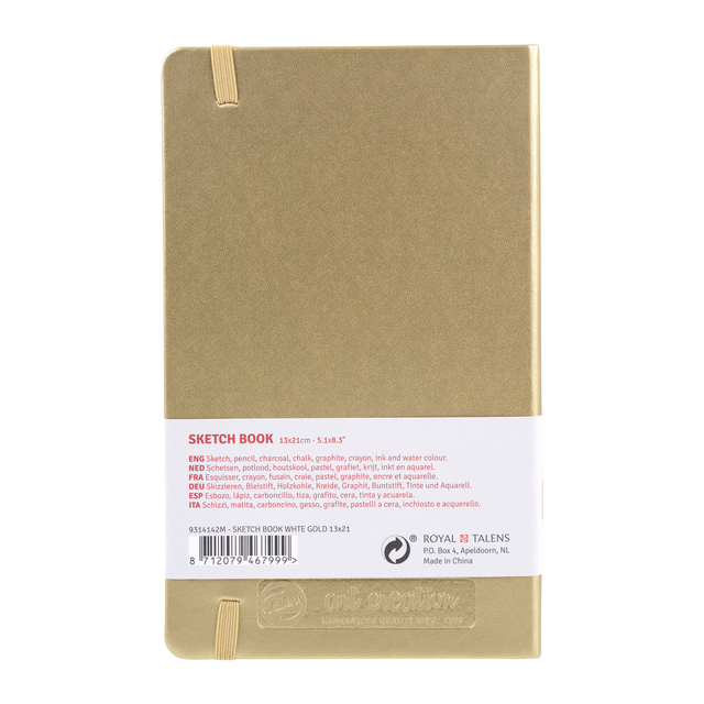 Schetsboek Talens Art Creation 80 witte vellen 140gr 130x210mm witgoud — Foto 2 von 2