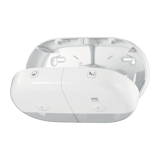 Toiletpapierdispenser Tork T9 Elevation SmartOne klein duo wit 682000 — Foto 2 von 2