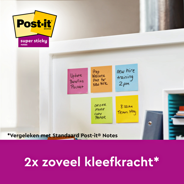 Memoblok Post-it 655 Super Sticky 76X127mm Boost 5 stuks — Photo 2 sur 2