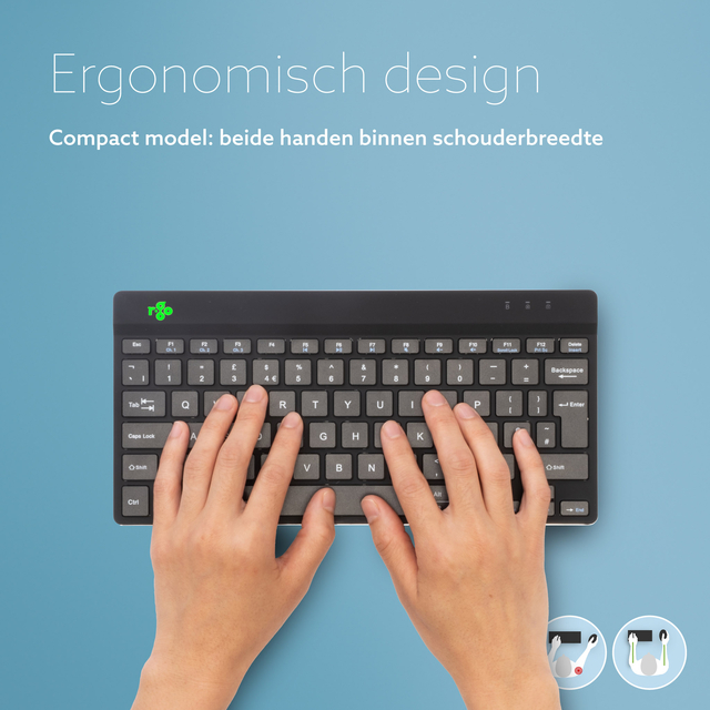 Toetsenbord R-Go Ergonomisch Compact Break QWERTY zwart — Foto 2 van 2