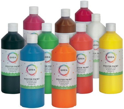 Plakkaatverf Qrea primair rood 500ml-3