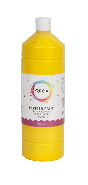 Plakkaatverf Qrea primair geel 1000ml