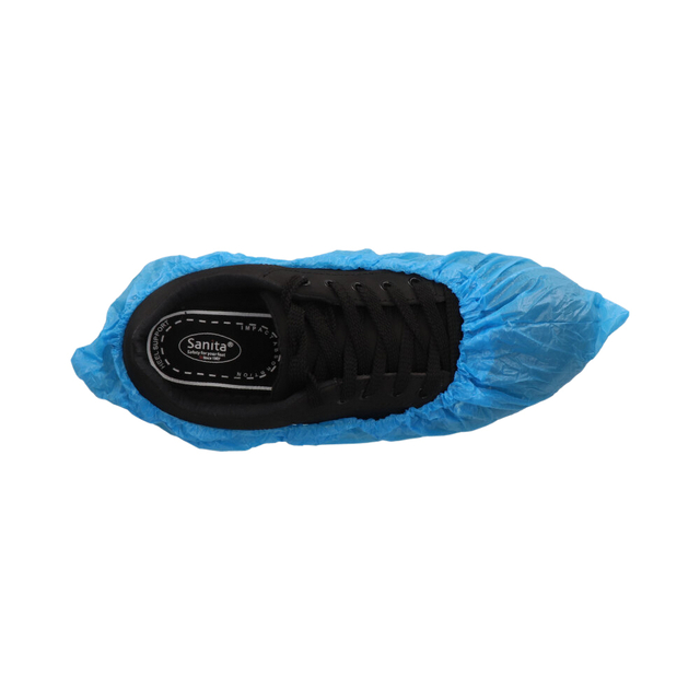 Schoenovertrek CMT 40mu geruwd maat 36-46 CPE blauw 100 stuks — Foto 2 von 2