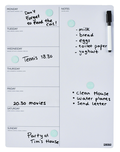 Magnetische planner Desq week 40x30cm magnetisch — Foto 2 von 2