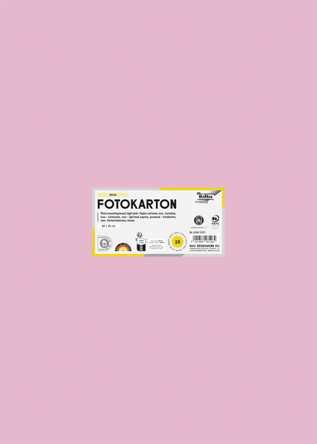 Fotokarton Folia 2-zijdig 50x70cm 300gr nr26 lichtroze