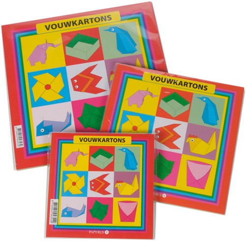 Vouwkarton vierkant 20x20cm 105gram assorti 40 vel-3