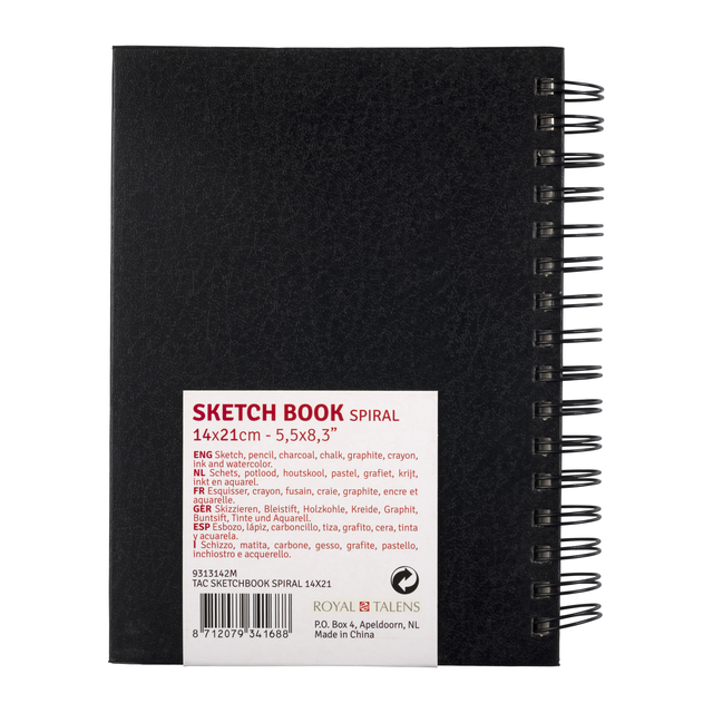 Schetsboek Talens Art Creation 80 vel 110gr 140x210mm spiraal zwart — Foto 2 von 2