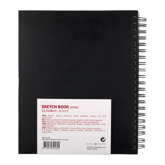 Schetsboek Talens Art Creation 80 vel 110gr 210x280mm spiraal zwart — Foto 2 van 2