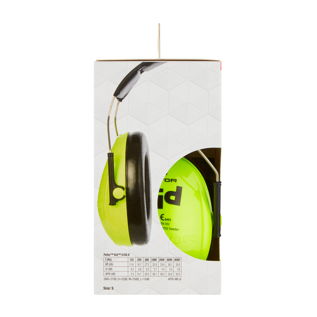 Oorkap 3M Peltor voor kinderen  H510AK (87-98 dB) neongroen — Foto 2 von 2