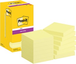 Memoblok 3M Post-it 654 Super Sticky 76x76mm geel