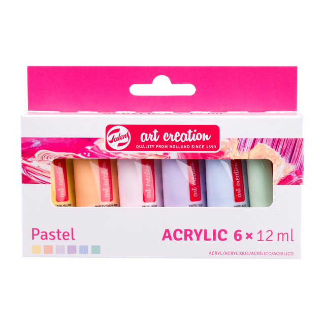 Acrylverf Talens Art Creation pastel assorti 6 tubes à 12ml