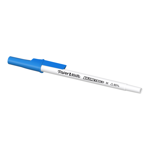 Balpen Paper Mate Kilometrico Recycled medium blauw — Foto 2 von 2