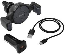 Autolader Hama draadloos QI-Charge 10W antraciet