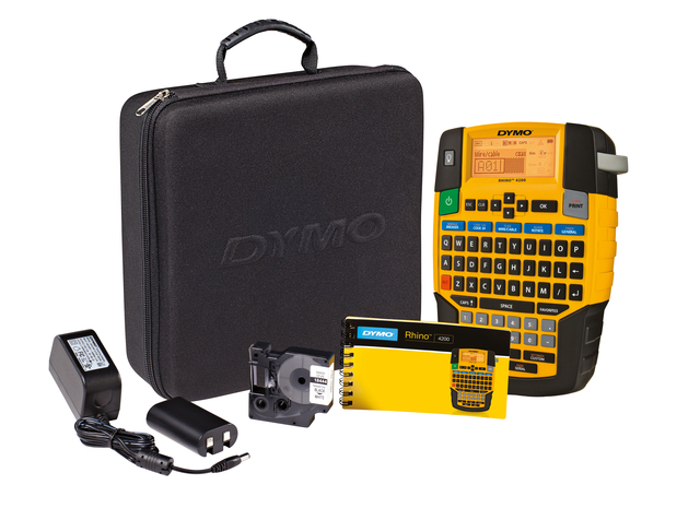 Labelprinter Dymo Rhino 4200 industrieel azerty 19mm geel in koffer — Foto 2 von 3