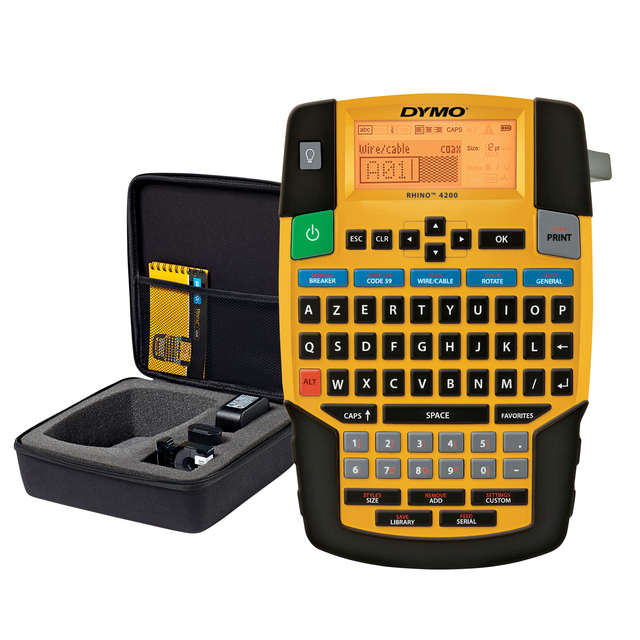 Labelprinter Dymo Rhino 4200 industrieel azerty 19mm geel in koffer — Foto 3 von 3