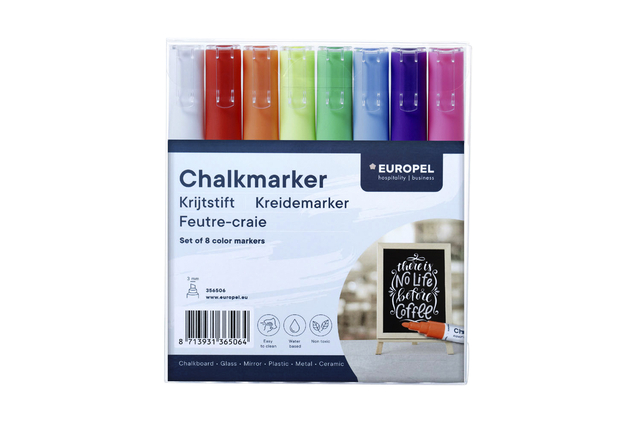 Krijtstift Europel 3mm assorti etui 8 stuks — Foto 2 von 2