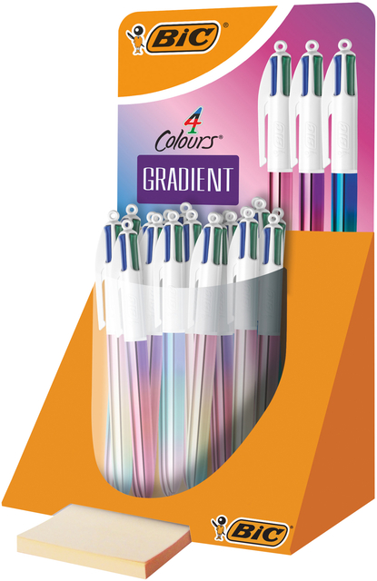 Balpen Bic 4kleuren gradient medium assorti — Foto 2 van 2