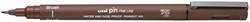 Fineliner Uni-ball Pin brush sepia
