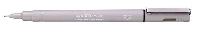 Fineliner Uni-ball Pin 0,5mm lichtgrijs