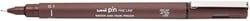 Fineliner Uni-ball Pin 0,1mm sepia
