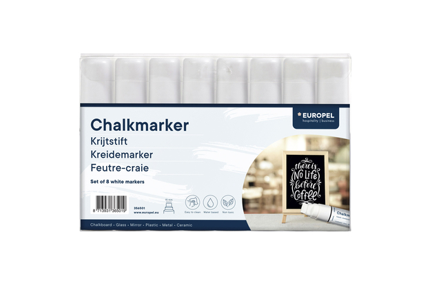 Krijtstift Europel 15mm wit etui 8 stuks — Foto 2 von 2