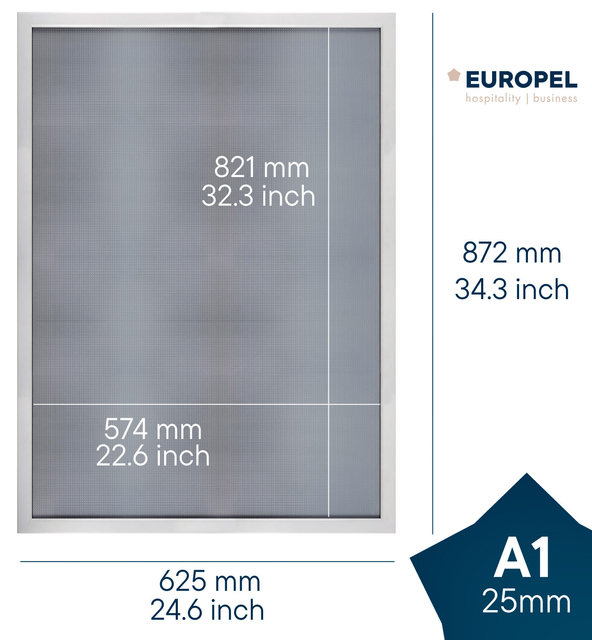 Kliklijst Europel A1 25mm mat wit — Foto 2 von 2