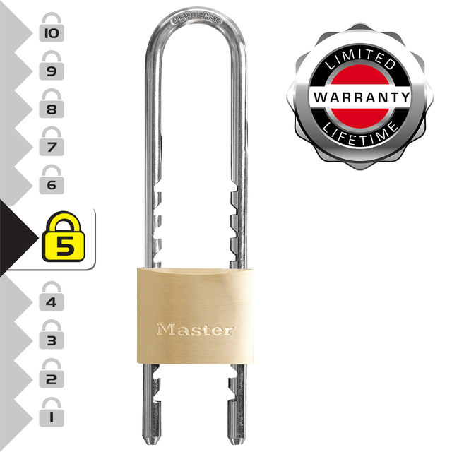 Hangslot MasterLock verstelbaar messing 50mm — Photo 2 sur 2