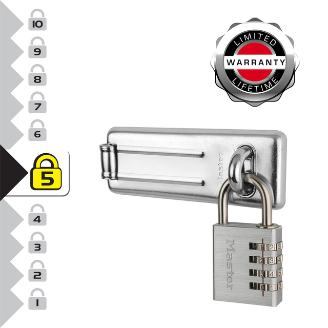 Hangslot MasterLock overval + aluminium 40mm — Photo 2 sur 2