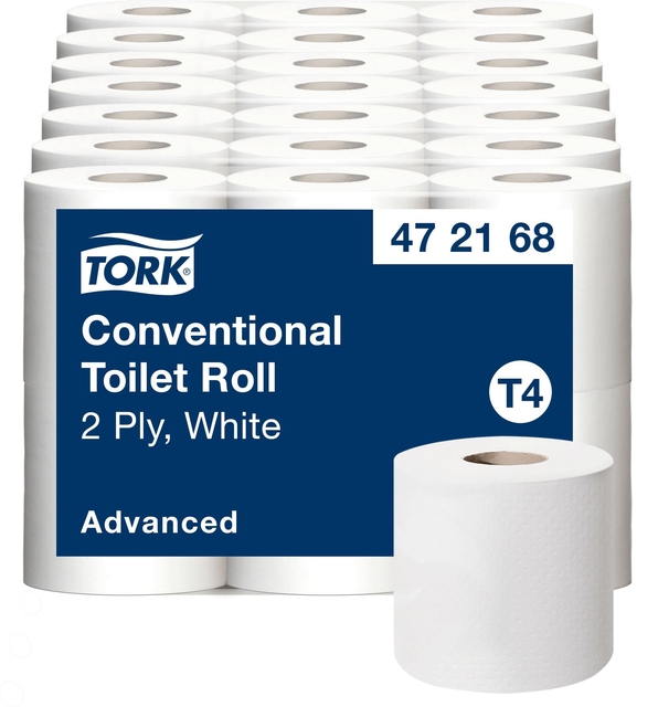 Toiletpapier Tork T4 Advanced 2-laags 400 vel wit 472168