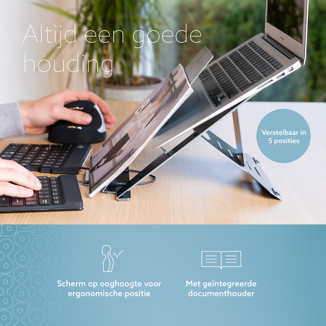 Laptopstandaard R-Go Riser Documenthouder — Foto 2 van 2