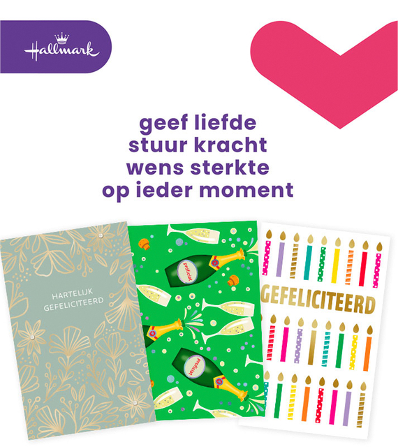 Wenskaart Hallmark Business Box verjaardag navulset à 6 stuks