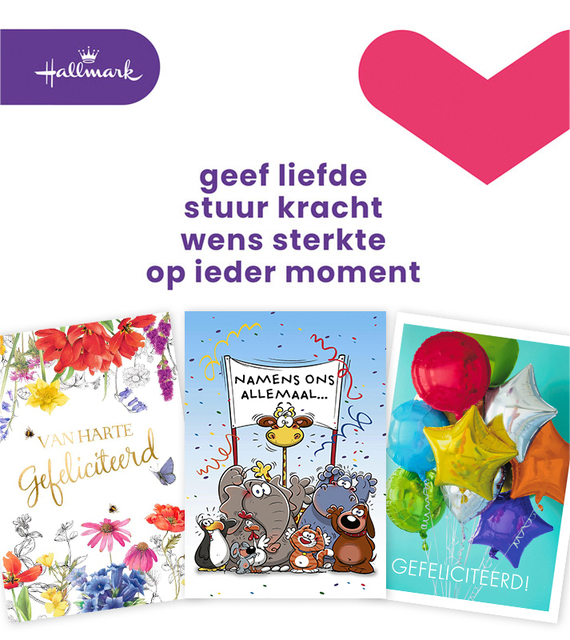 Wenskaart Hallmark Business Box verjaardag A4 navulset à 8 stuks