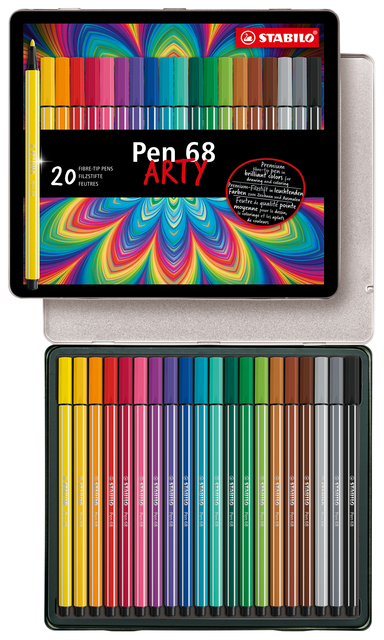 Viltstift STABILO Pen 68/20 Arty medium assorti blik à 20 stuks — Foto 2 von 2