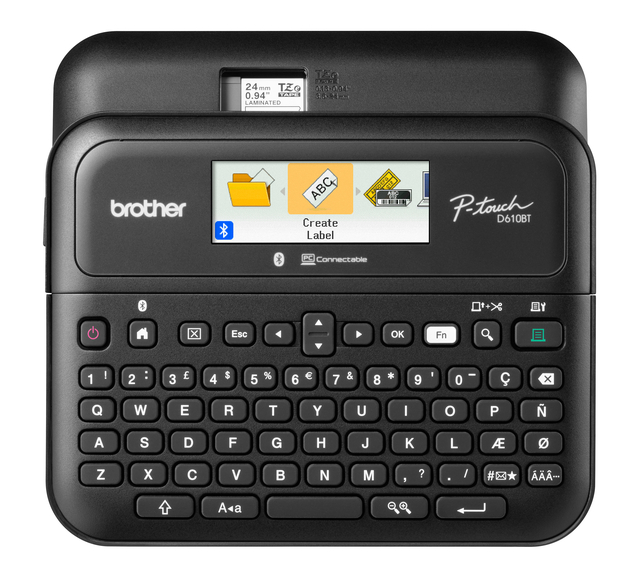 Labelprinter Brother P-touch TZe PT-D610BT desktop qwerty 24mm zwart in koffer — Foto 2 von 2
