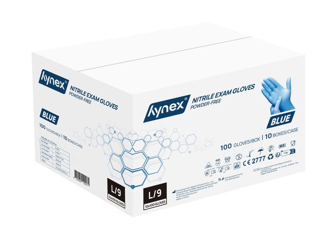 Handschoen Hynex L nitril blauw pak à 100 stuks — Foto 2 von 2