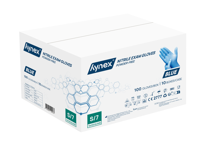 Handschoen Hynex S nitril blauw pak à 100 stuk — Foto 2 von 2