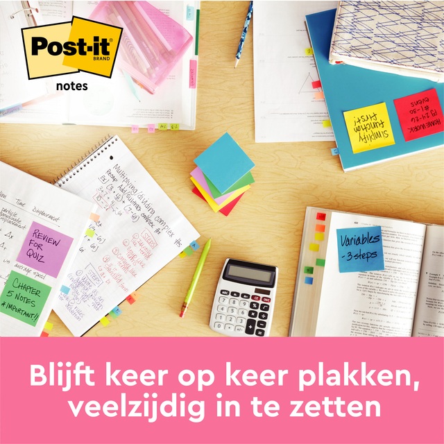 Memoblok 3M Post-it 654 76x76mm Energetic Colours 6 stuks — Photo 2 sur 2
