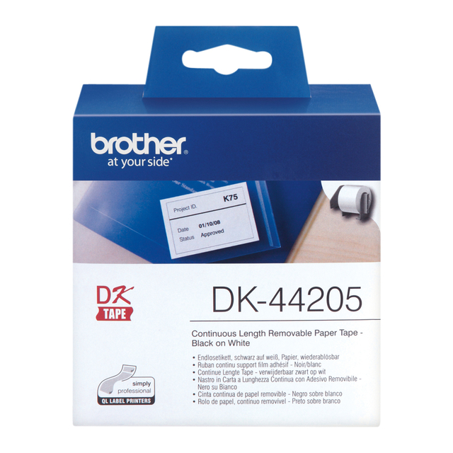 Etiket Brother DK-44205 doorlopend 62mm 1 rol á 30m wit — Foto 2 von 2