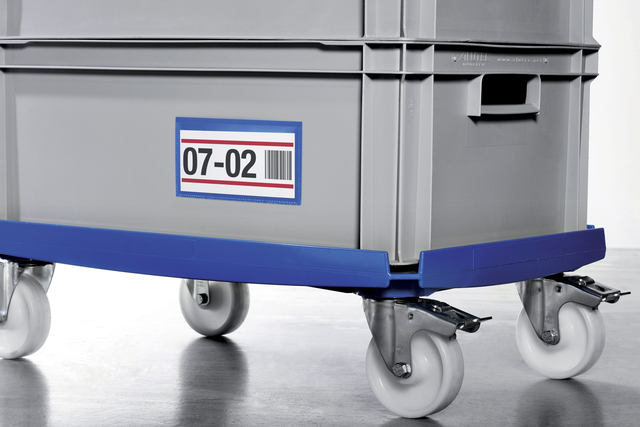 Documenthoes Durable zelfklevend 150x67mm blauw 50 stuks — Photo 2 sur 2