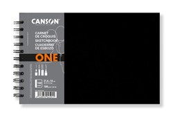 Schetsboek Canson Art Book One spiraalgebonden 160vel 100gr 216x140mm wit