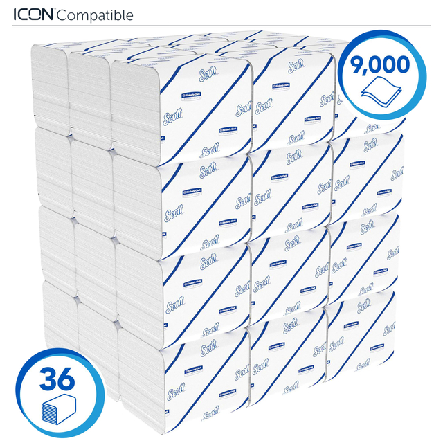 Toiletpapier Scott Control gevouwen 2-laags 110x186mm wit 8508 — Foto 2 von 2
