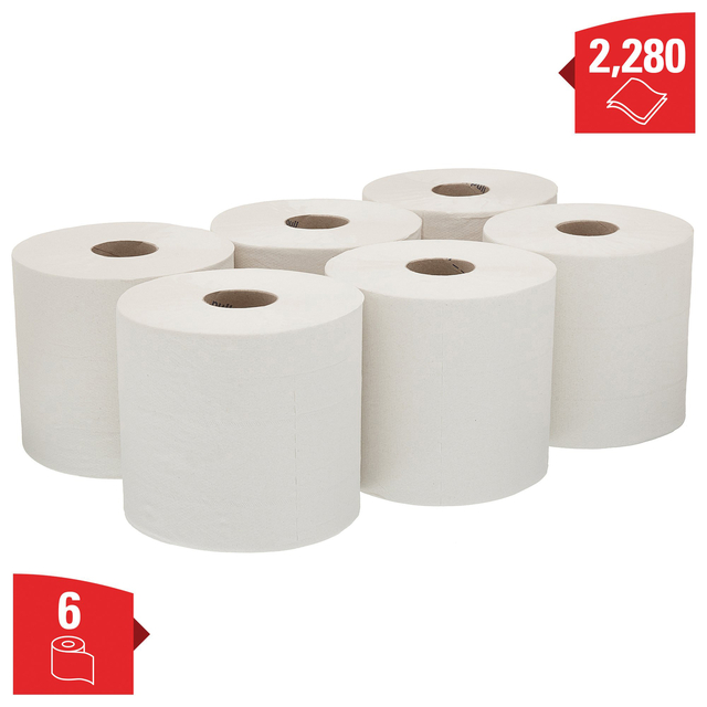 Poetspapier WypAll L20 GeneralClean 2-laags 380 vel wit 7303 — Foto 2 van 2