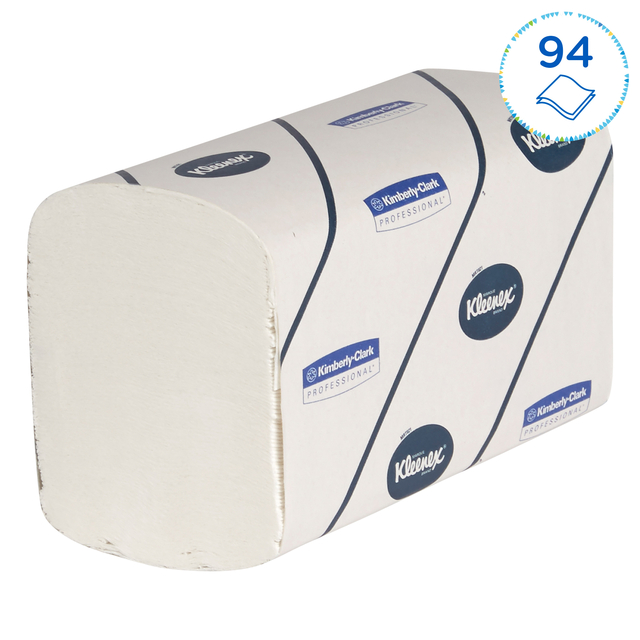 Handdoek Kleenex Ultra i-vouw 2-laags 215x415mm 30x94 vel wit 6772 — Foto 2 van 2