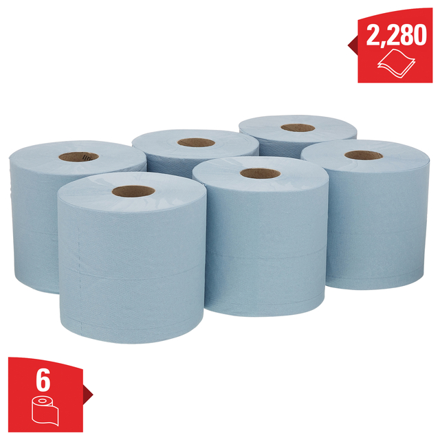 Poetspapier WypAll L20 GeneralClean 2-laags 336 vel blauw 7302 — Foto 2 von 2
