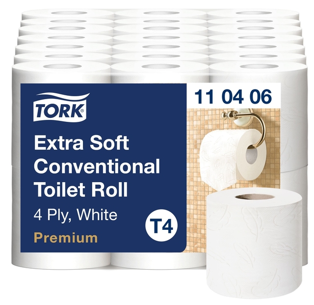 Toiletpapier Tork T4 Premium 4-laags 150 vel wit 110406