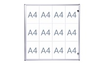 Binnenvitrine wand MAULextraslim whiteboard 12xA4 met slot