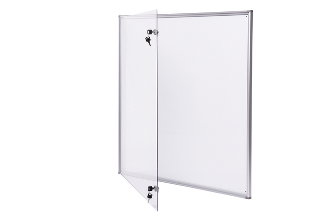 Binnenvitrine wand MAULextraslim whiteboard 12xA4 met slot — Foto 2 van 2