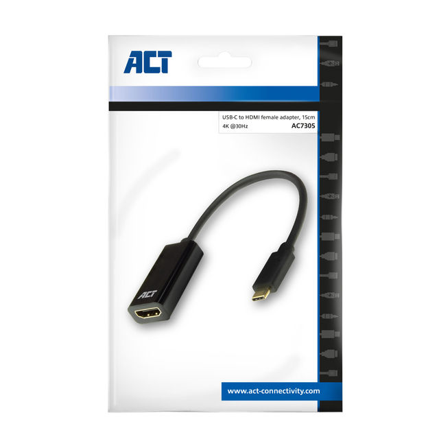 Adapter ACT USB-C naar HDMI 4K 30Hz 0.15 meter — Foto 2 von 2