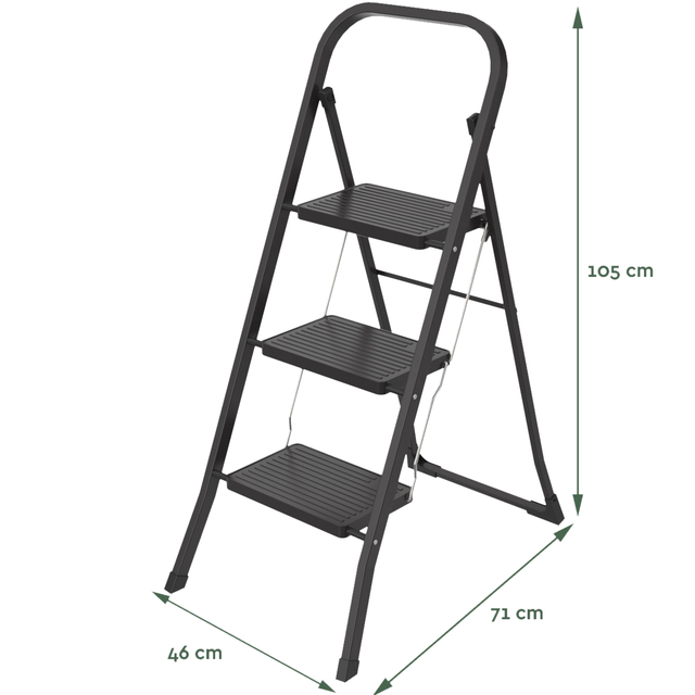 Huishoudtrap BRASQ 3 treden SL300 zwart — Foto 2 von 2