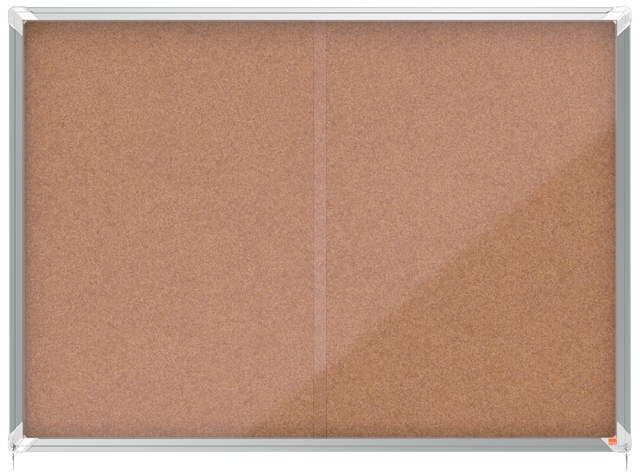 Binnenvitrine Nobo Premium Plus 18xA4 schuifdeur kurk